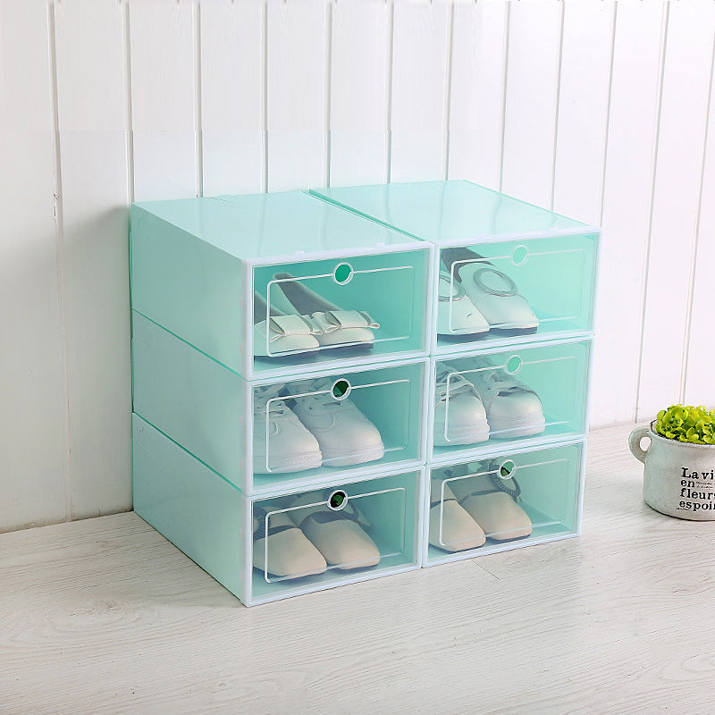 Thick Transparent Shoe Box with Flip Drawer, Convenient Storage Solution