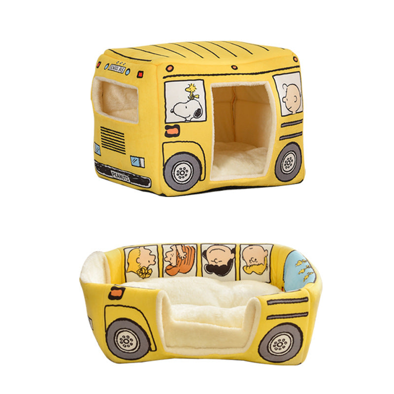 Bus-shaped cat kennel