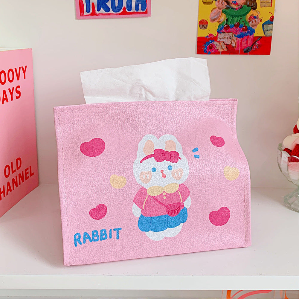 Heart bear tissue box, PU