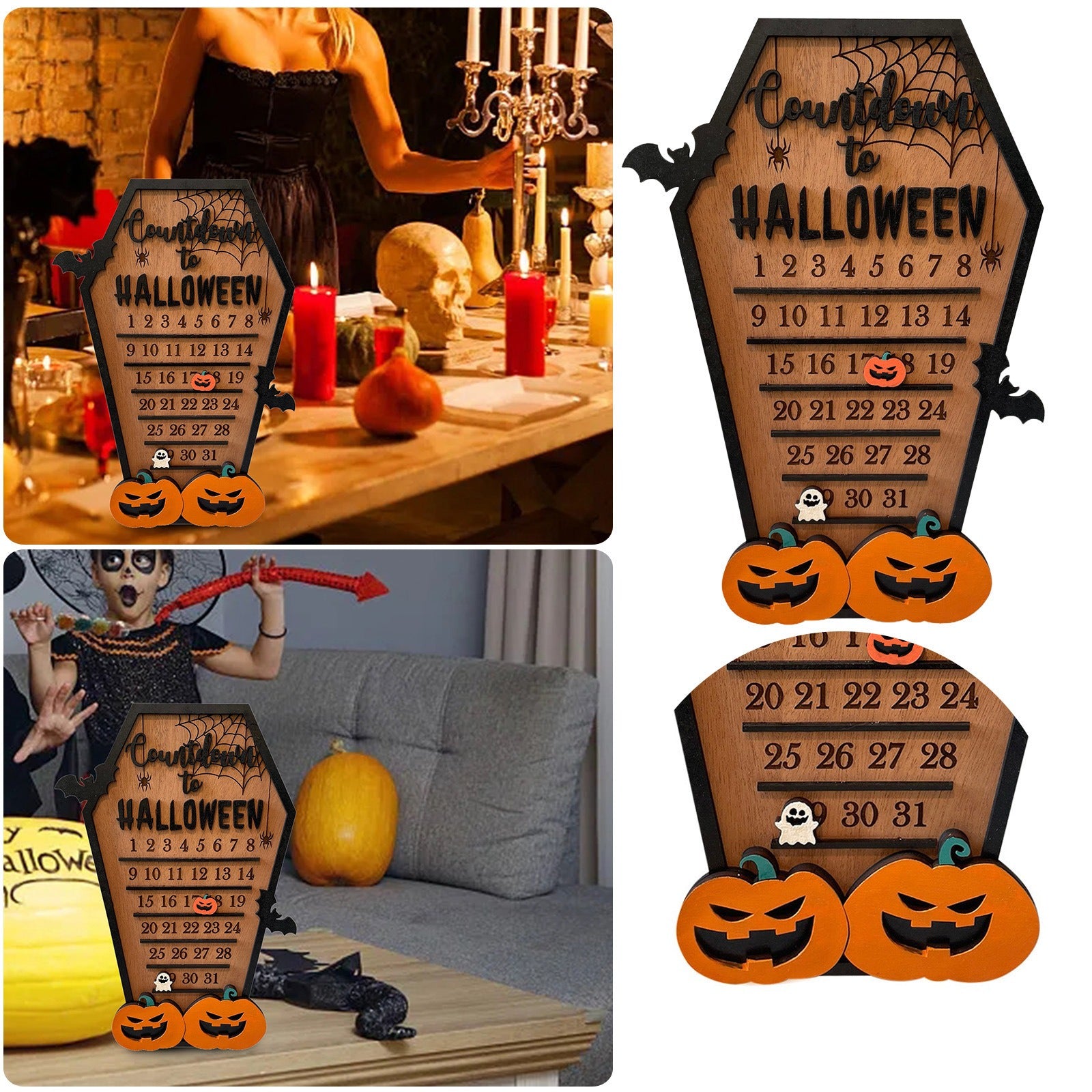 Decoración de Halloween en madera