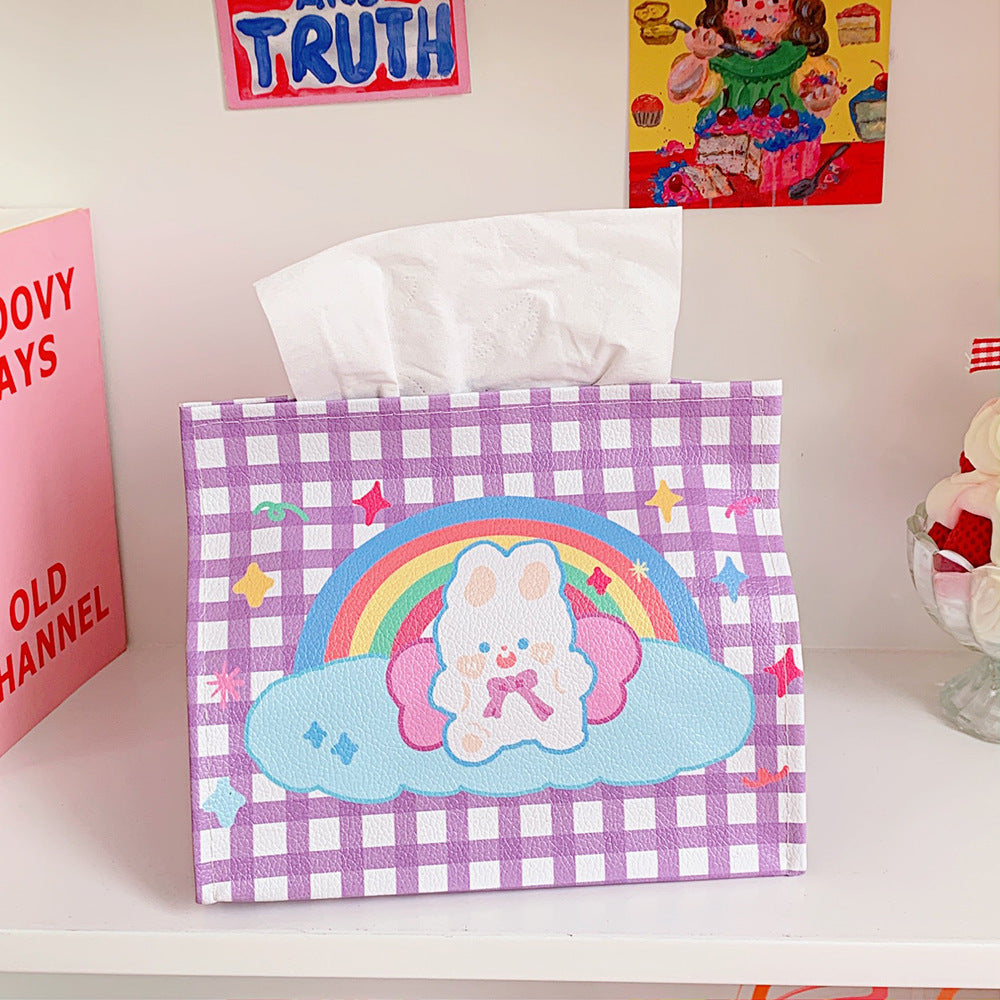 Heart bear tissue box, PU