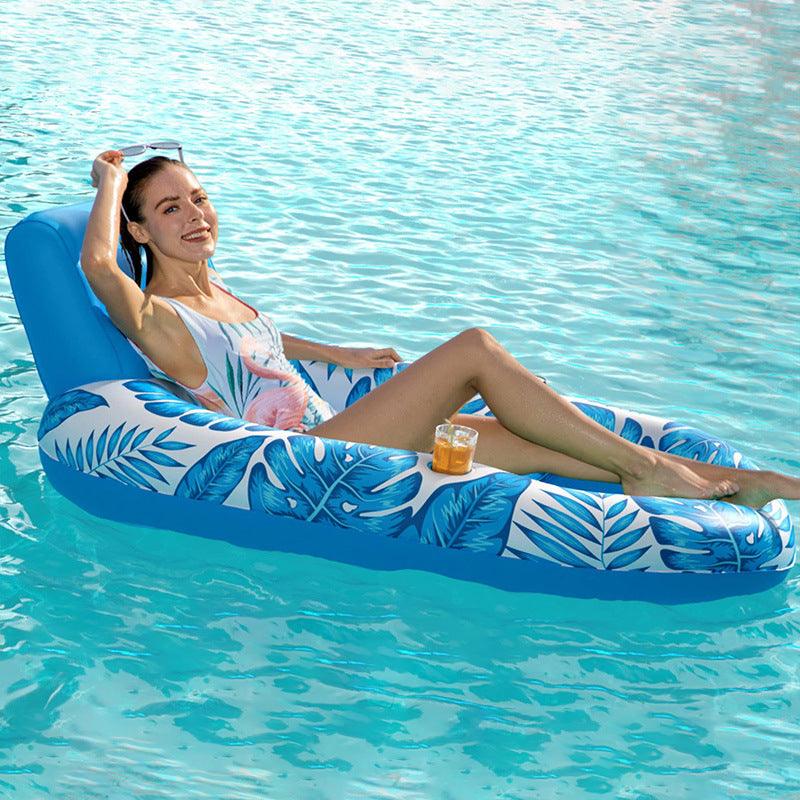 Chaise de piscine gonflable avec dossier