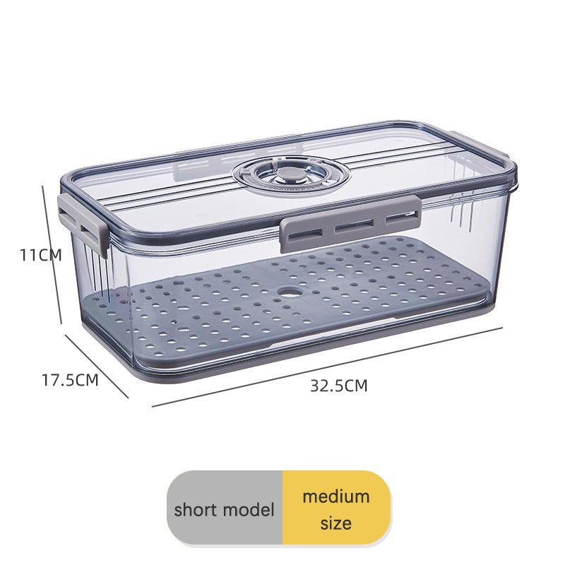 Caja de plástico transparente grande para refrigerador