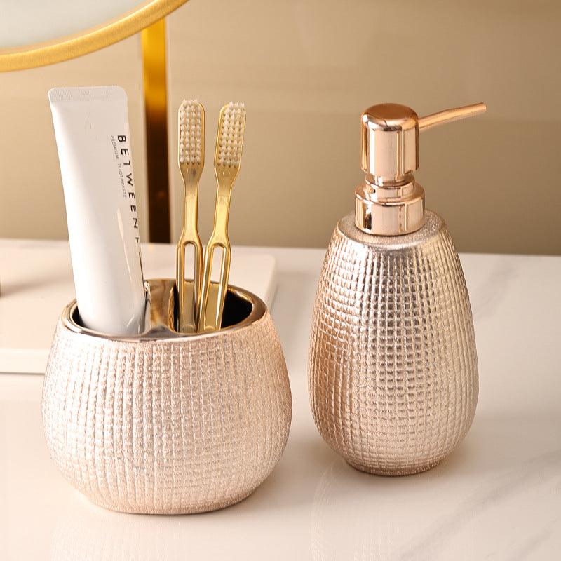 Rose Gold Ceramic Brushing and Washing Set