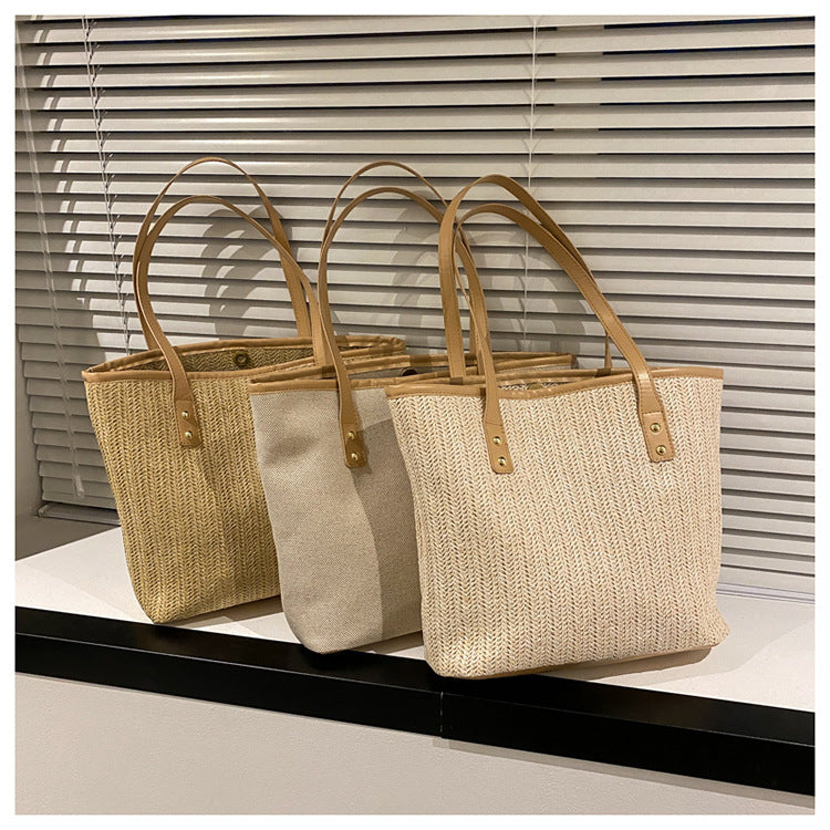 Large straw bag for women