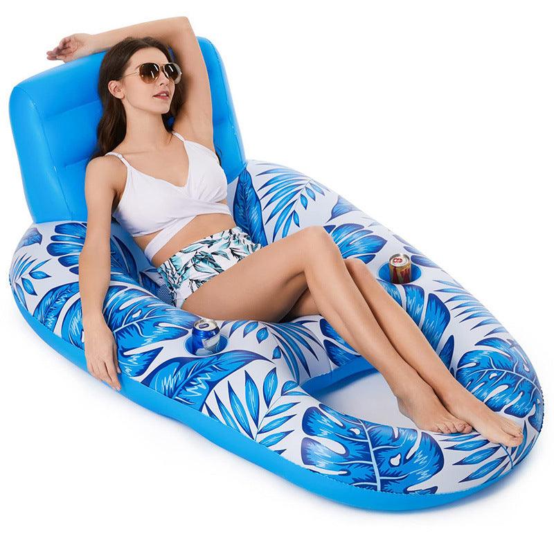 Chaise de piscine gonflable avec dossier