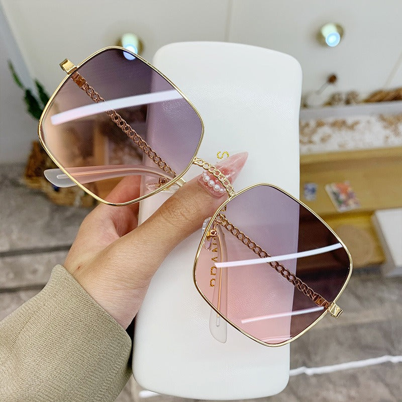 Gafas de sol cuadradas con degradado para mujer