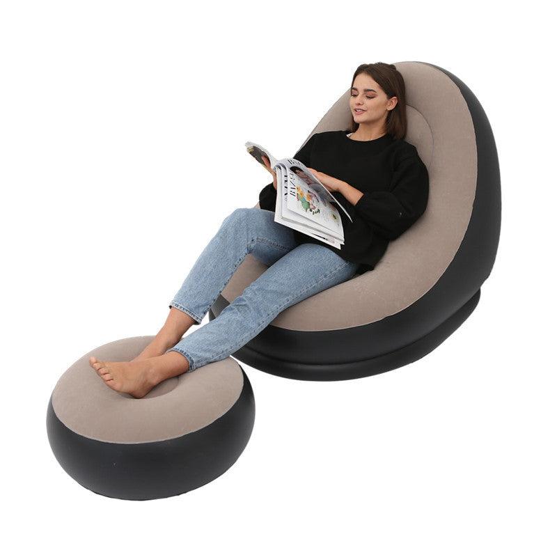 Canapé gonflable avec pouf