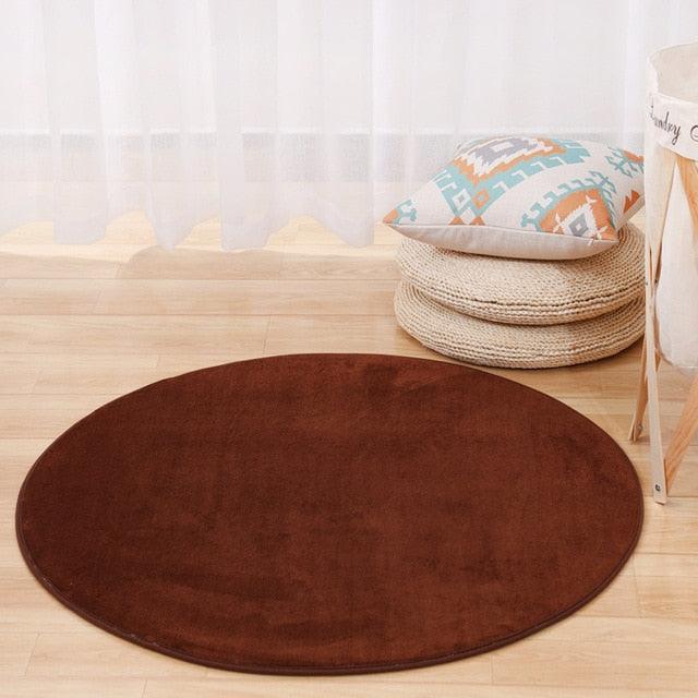 Round memory foam rug