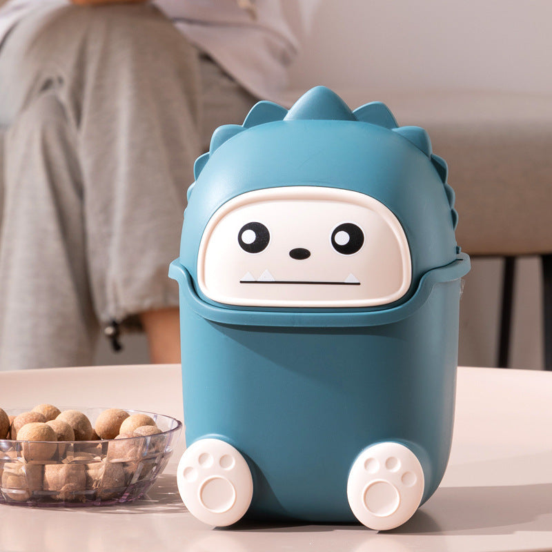 Mini cute desktop trash bin