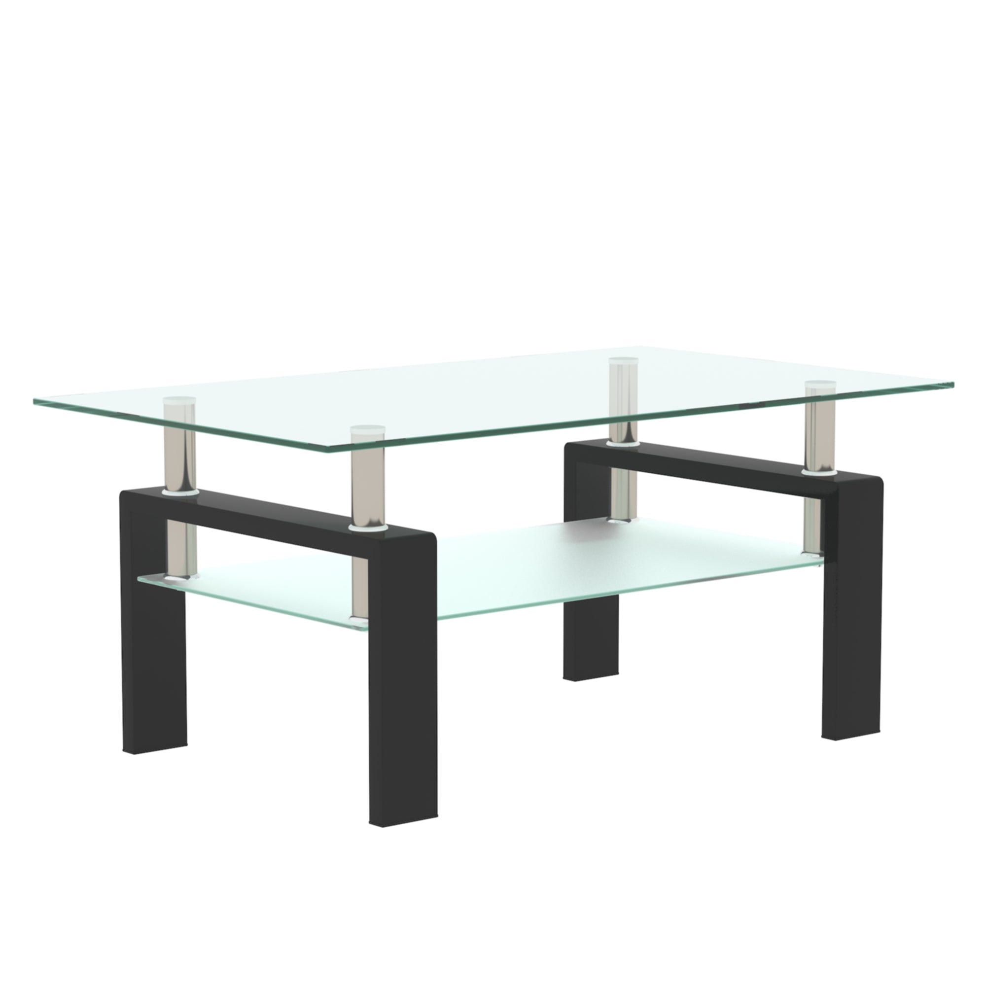 Table basse rectangulaire en verre