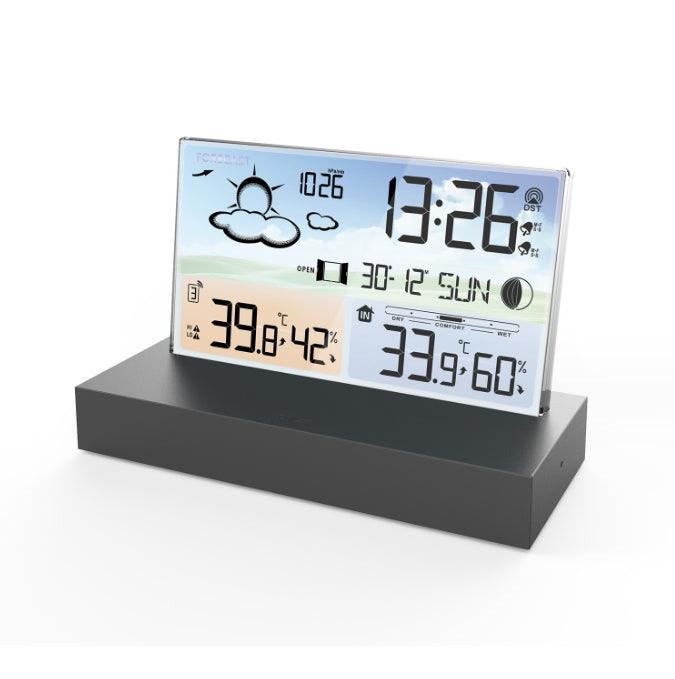 Horloge météo en verre RF