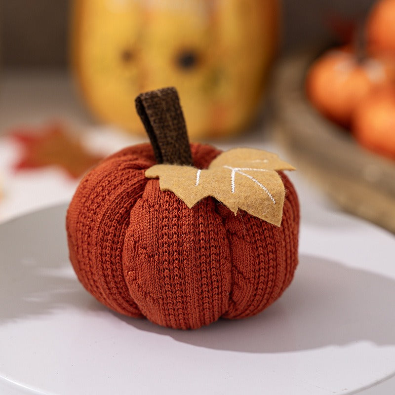 Knitted Pumpkin Ornament