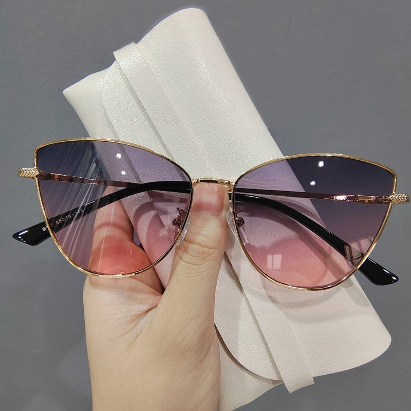 Metal Cat Eye Sunglasses Women