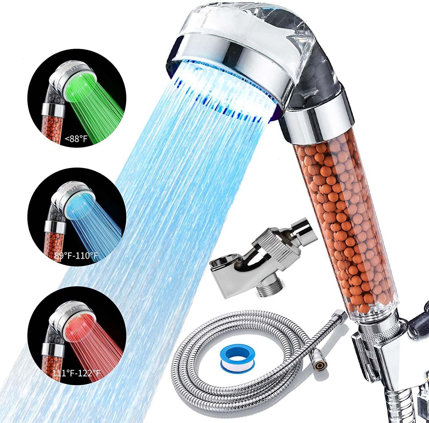 Color-Changing LED Shower Head