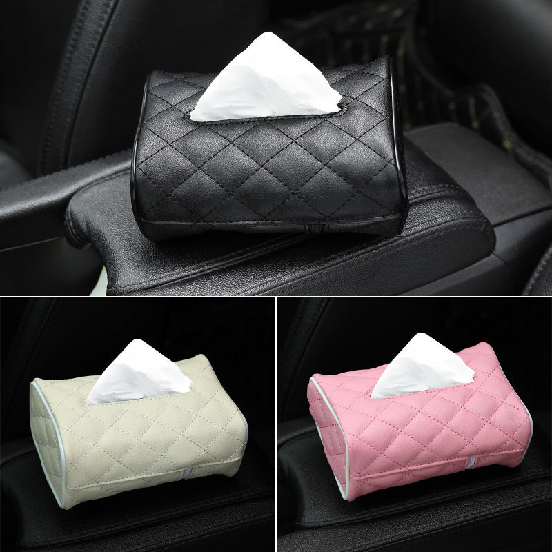 Hanging Leather Tissue Box