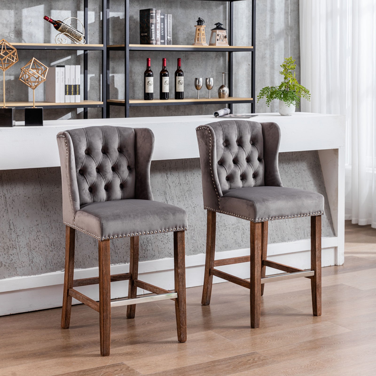 Set of 2 Bar Stools