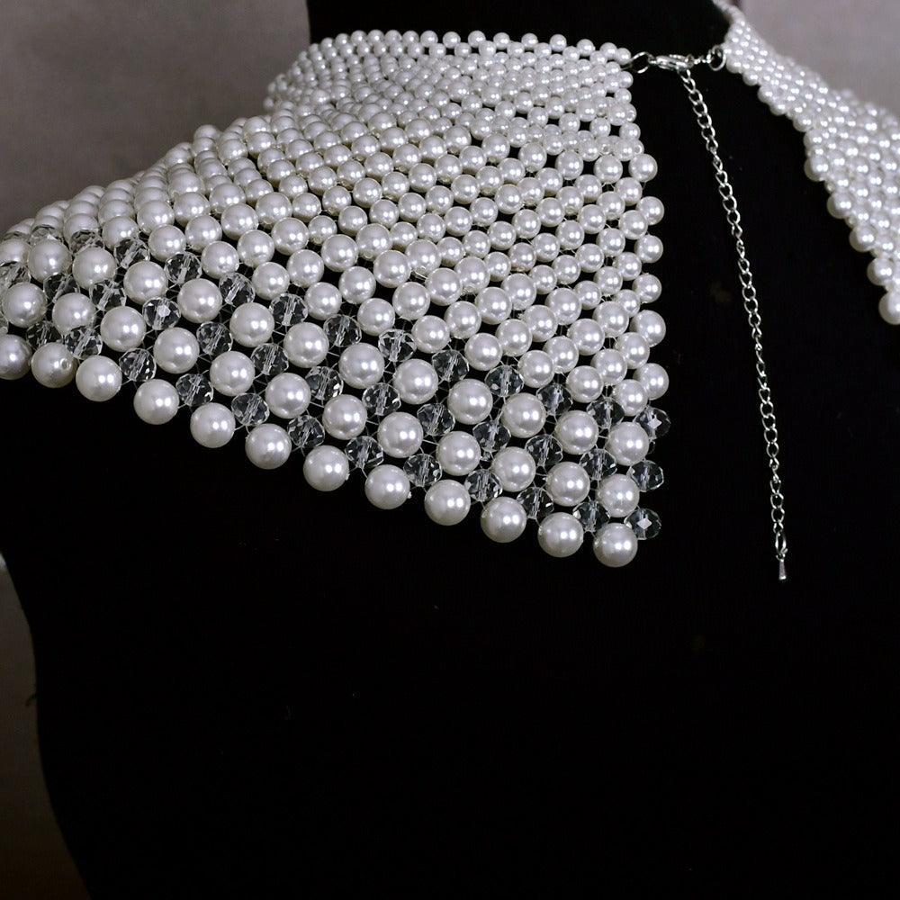 Collier de corps en perles pour mariée