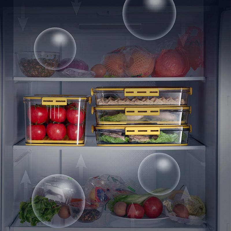 Caja de plástico transparente grande para refrigerador