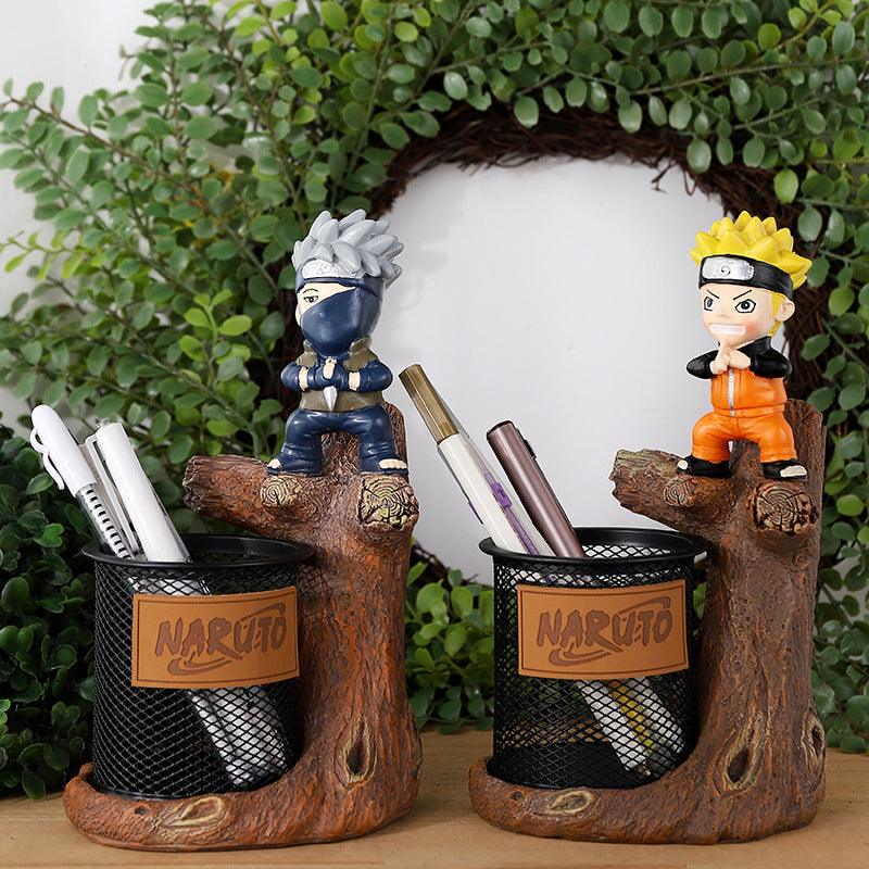 Anime resin pen holder, metal