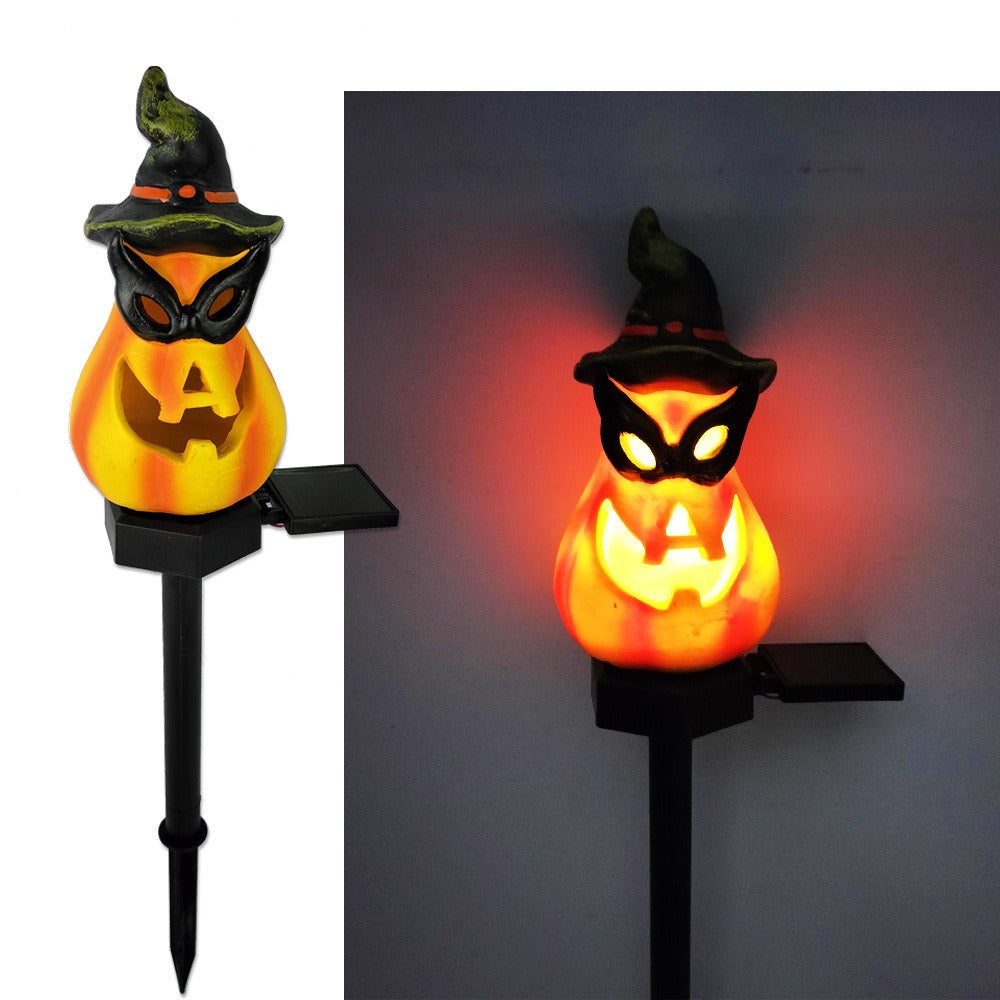 Lampe solaire en forme de crâne pour Halloween