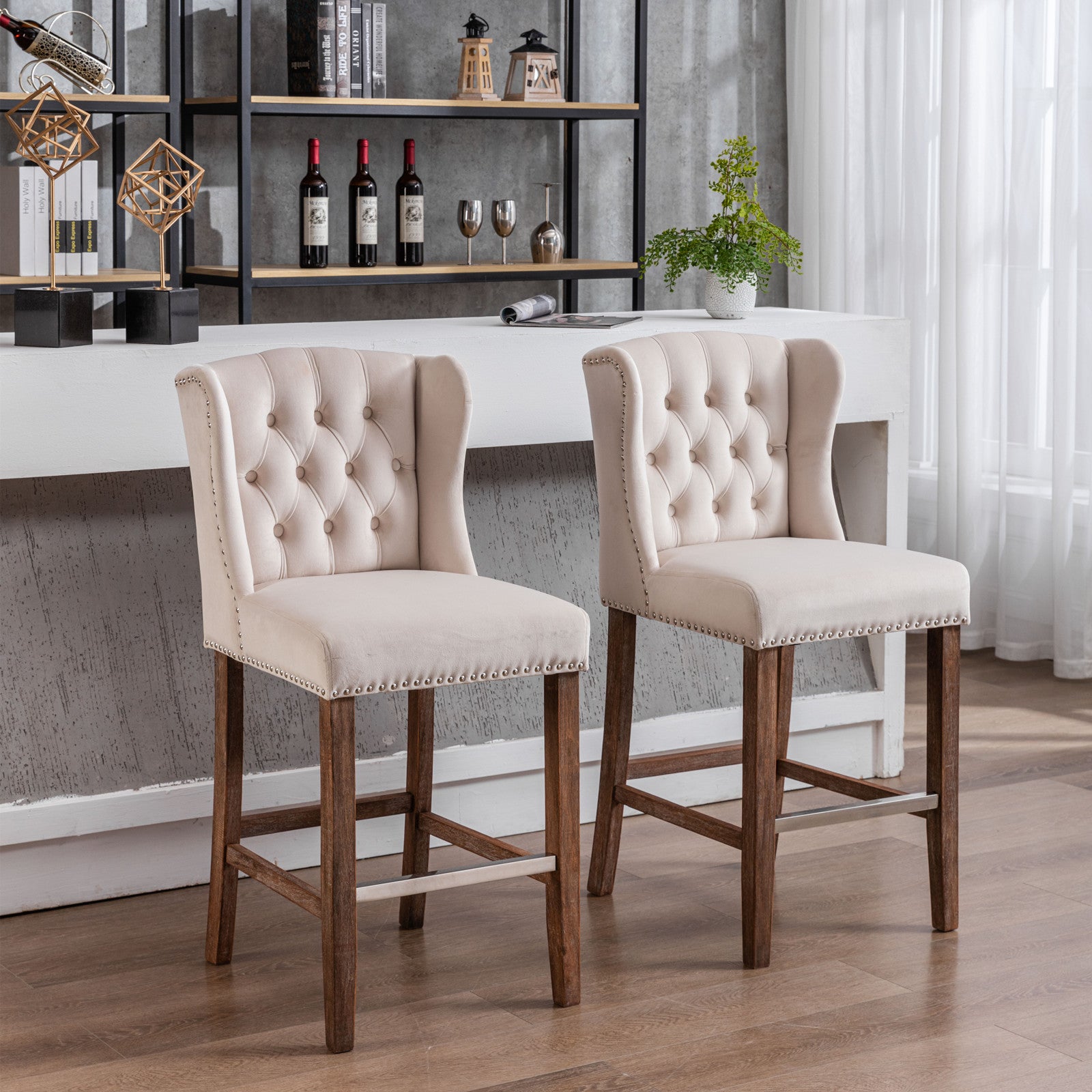 Set of 2 Bar Stools