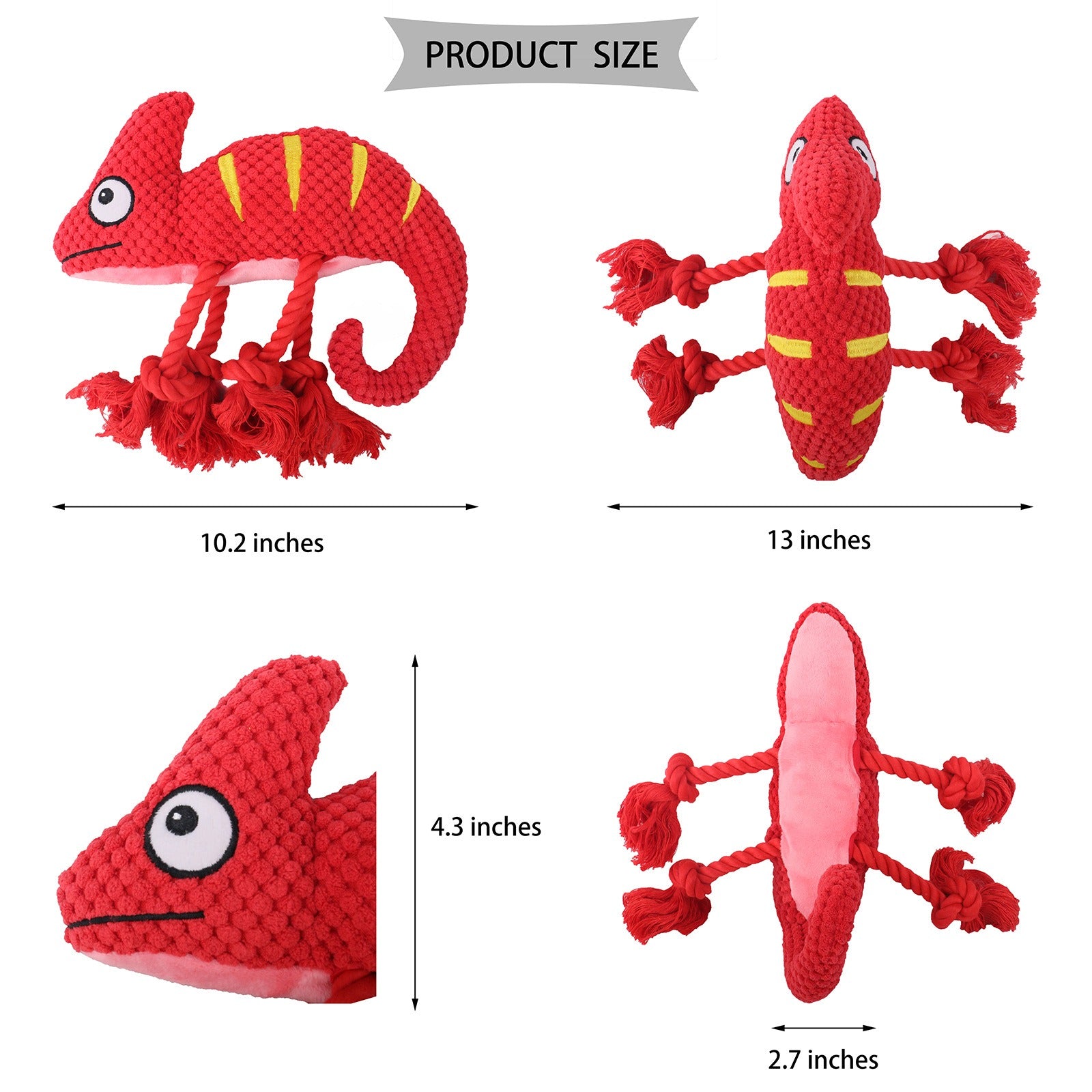 Jouet caméléon interactif en peluche