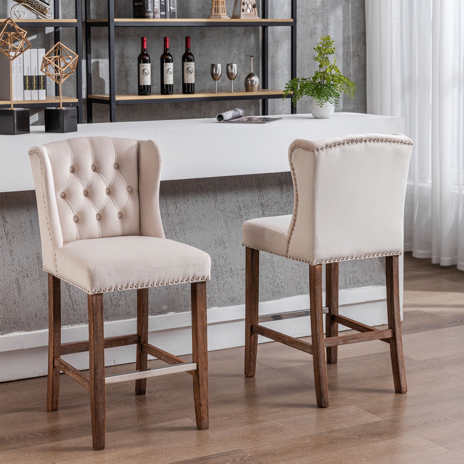 Lot de 2 tabourets de bar