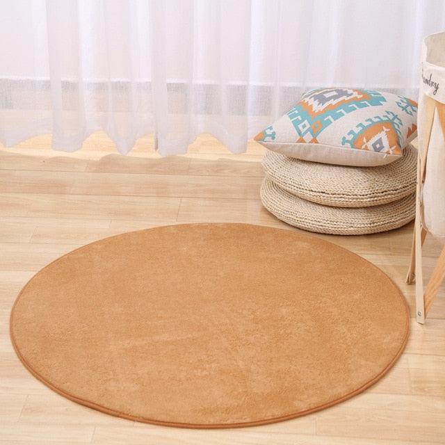 Round memory foam rug