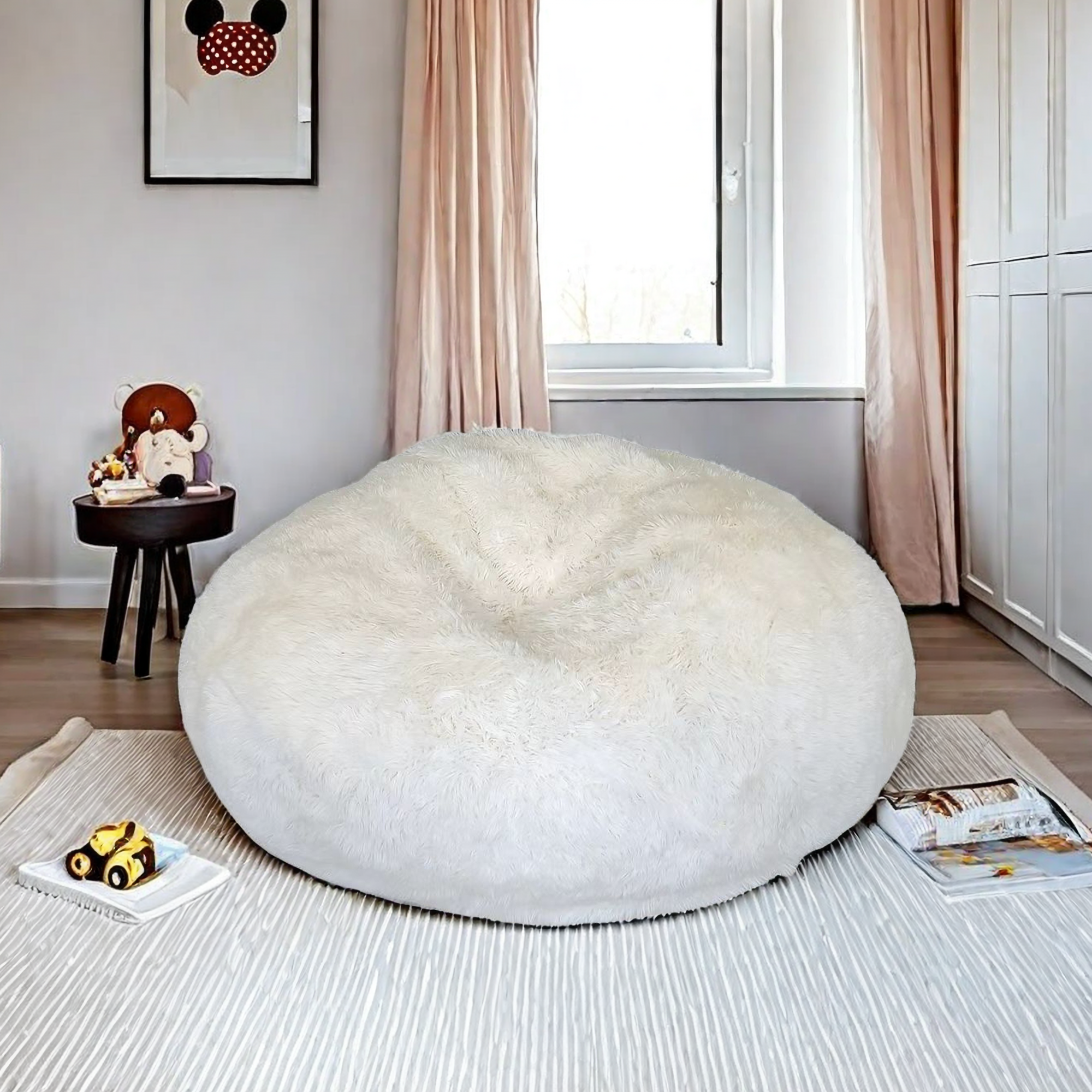 3 ft Luxury Fur Bean Bag Chair