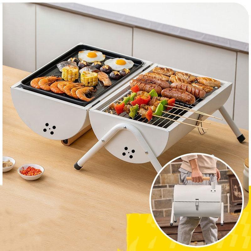 Double-Sided Charcoal Grill