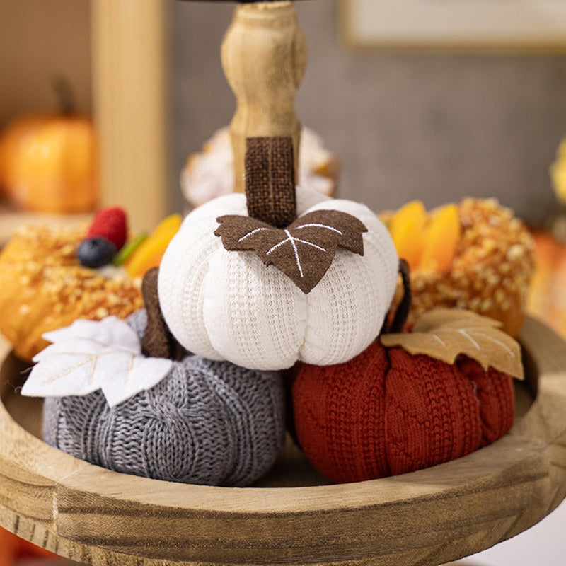 Knitted Pumpkin Ornament