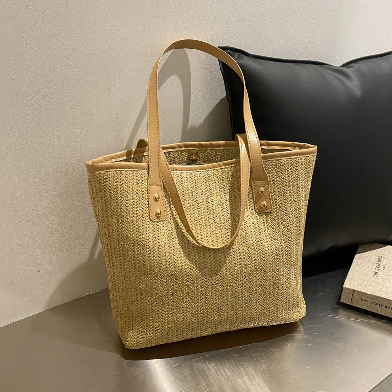 Large straw bag for women