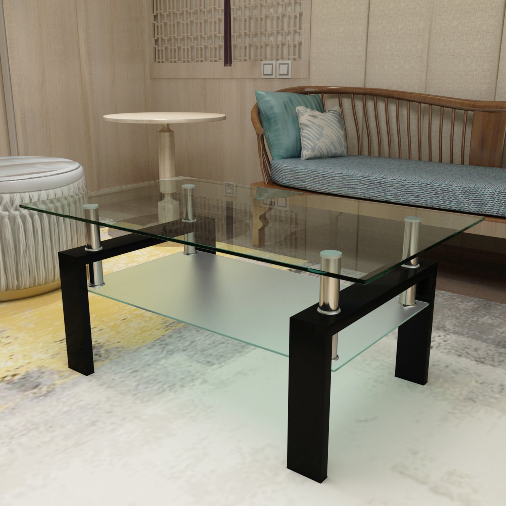 Rectangular Glass Coffee Table