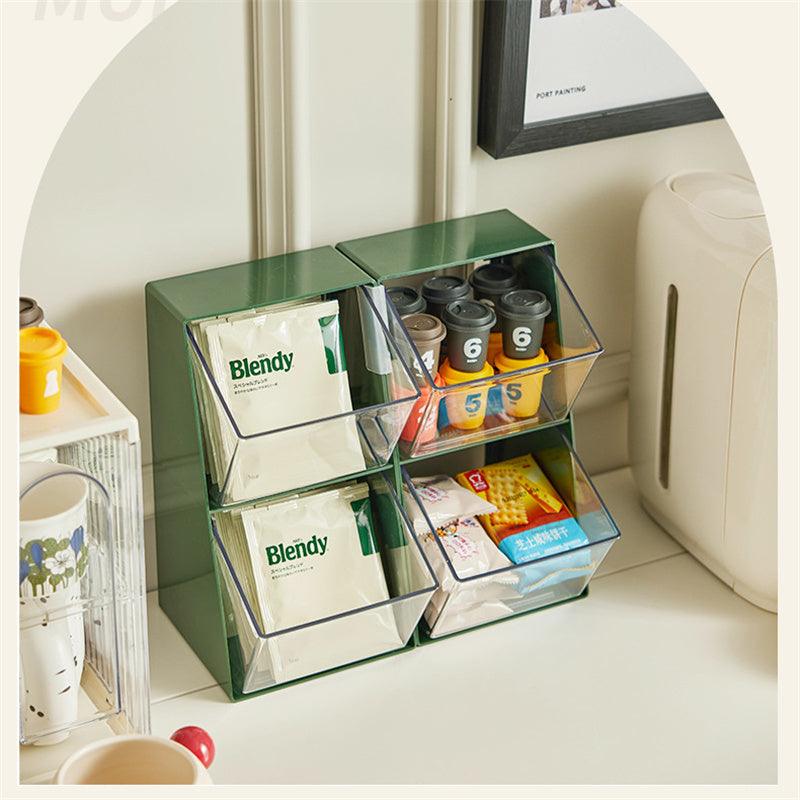 Boîte de rangement pour sachets de thé, support à café et capsules