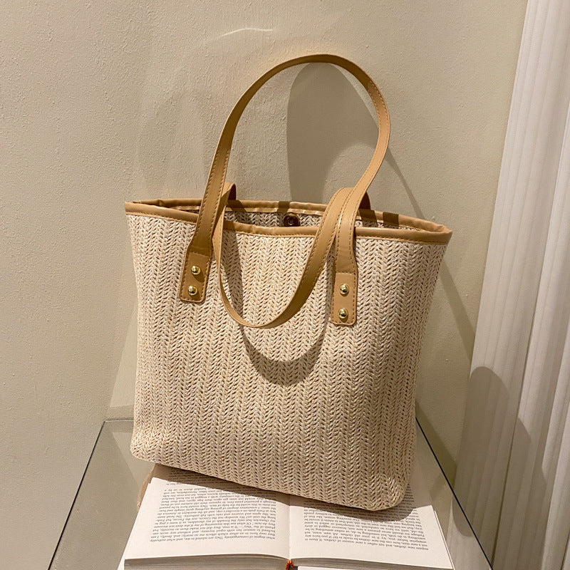 Large straw bag for women