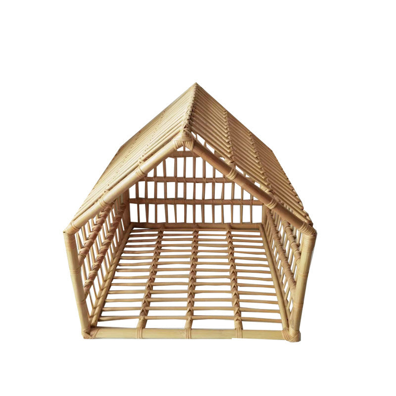 Handmade rattan cat nest