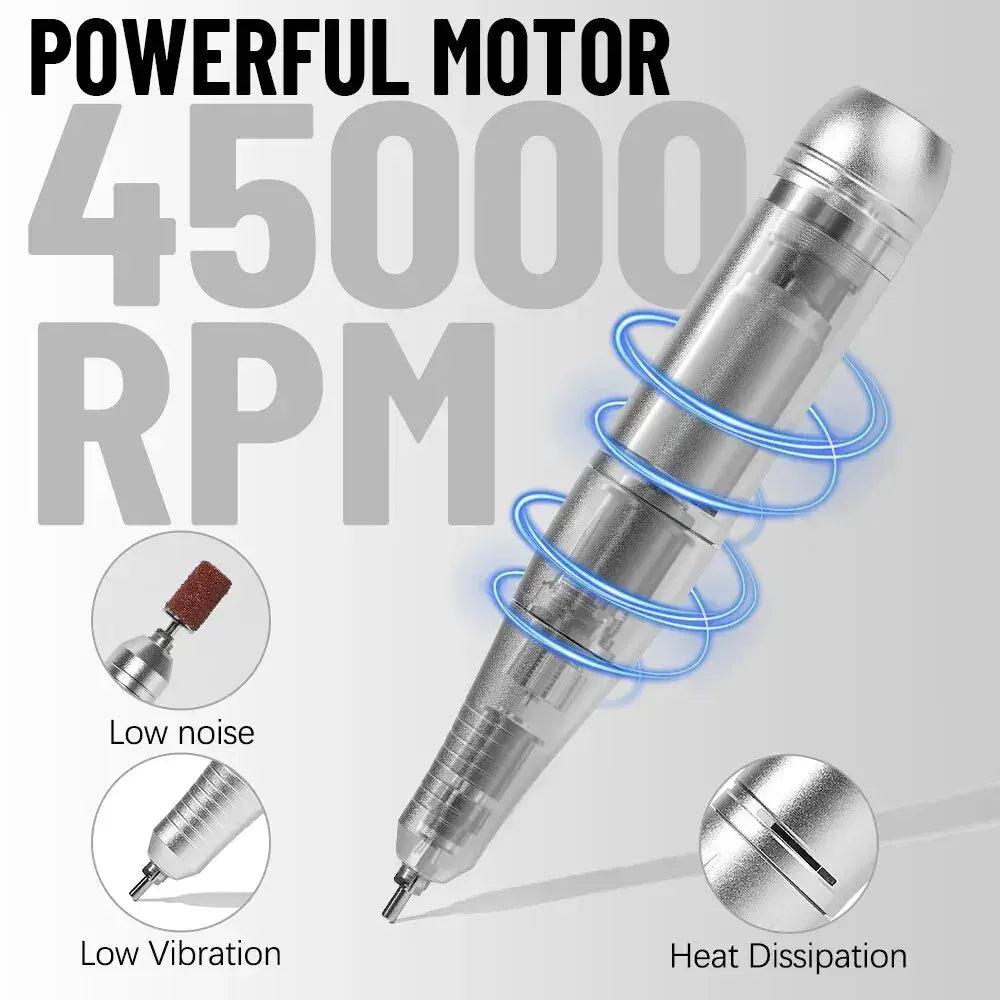 Lima de uñas portátil 45000 RPM