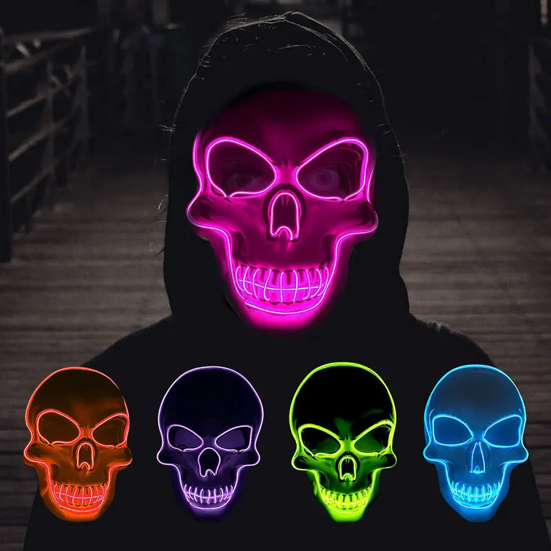 Scary LED Skeleton Mask