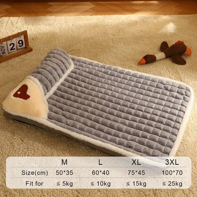 Soft dog bed with removable cushion