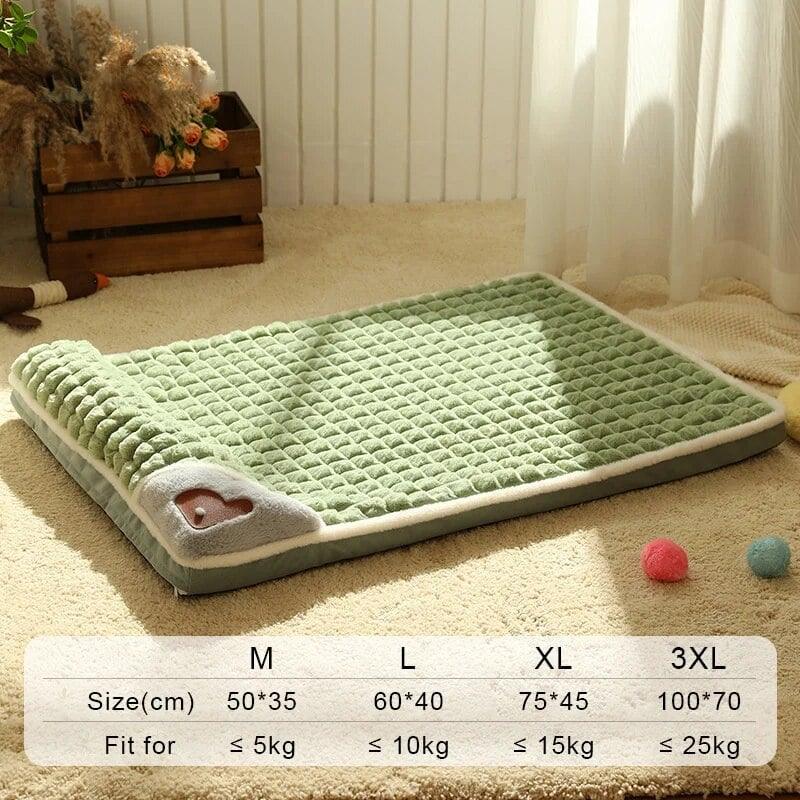 Soft dog bed with removable cushion