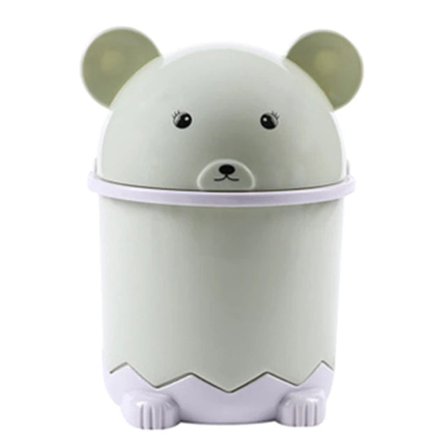 Cartoon desk trash can with lid