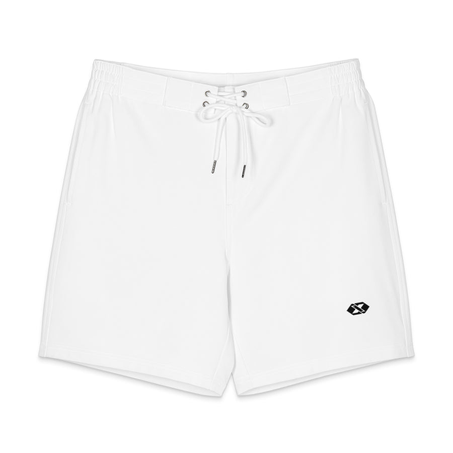 X-FUN STUDIO — Core Badeshorts — Schneeweiß — Vorderansicht