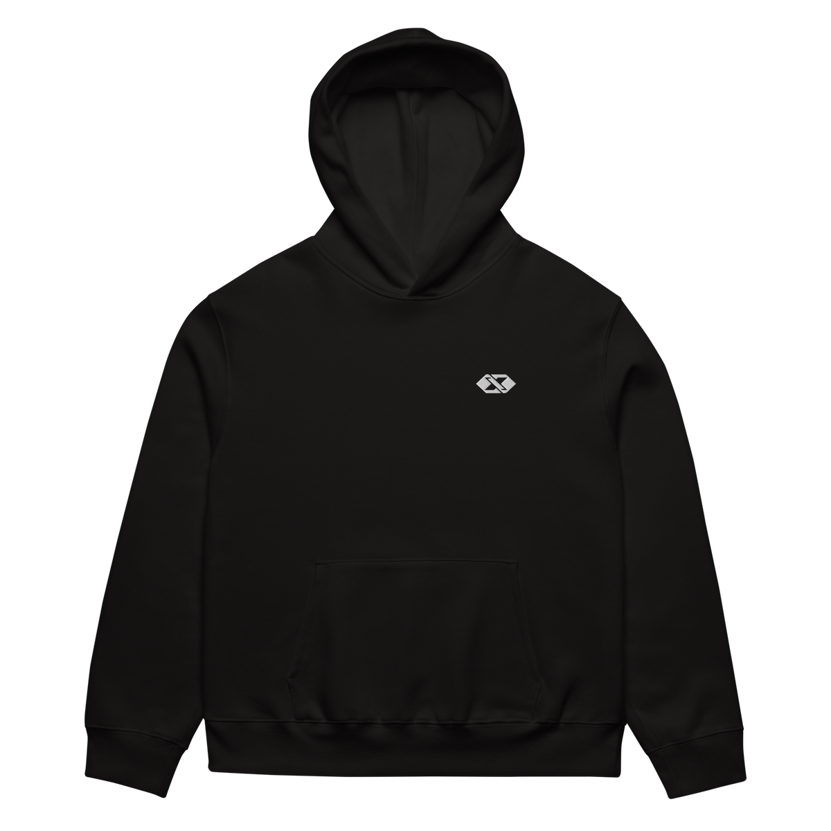 Hoodie Signature coordonné — Noir — À plat