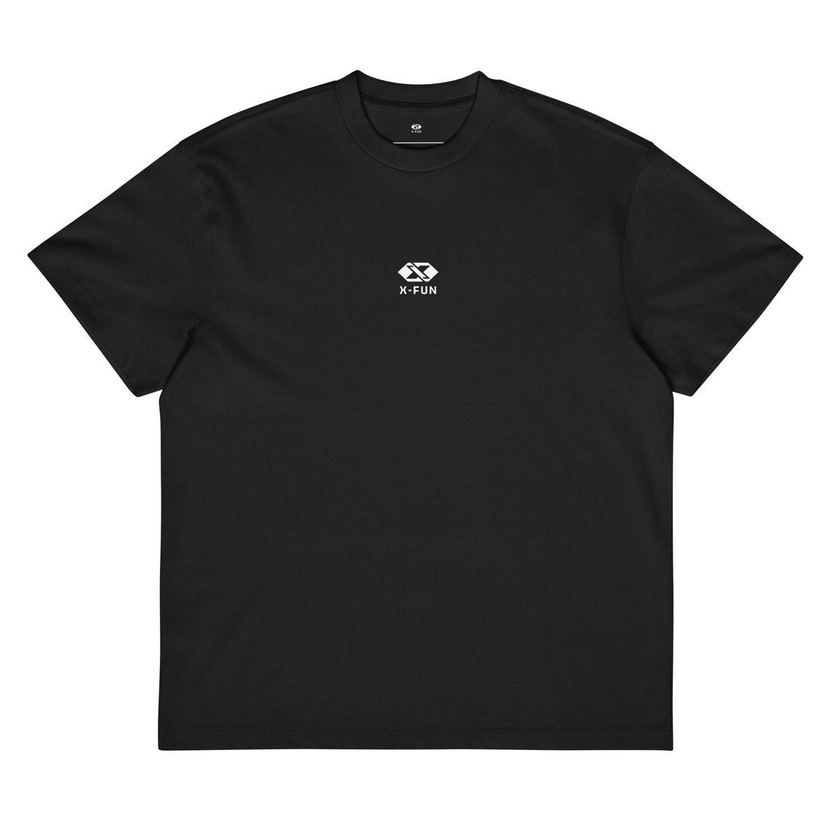X-FUN STUDIO — Camiseta oversize Infra para hombre — Negro Onyx — vista frontal