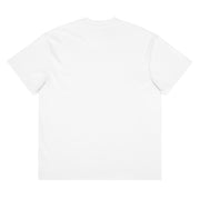 X-FUN STUDIO — Męski T-shirt oversize Infra — Śnieżna Biel — widok z tyłu