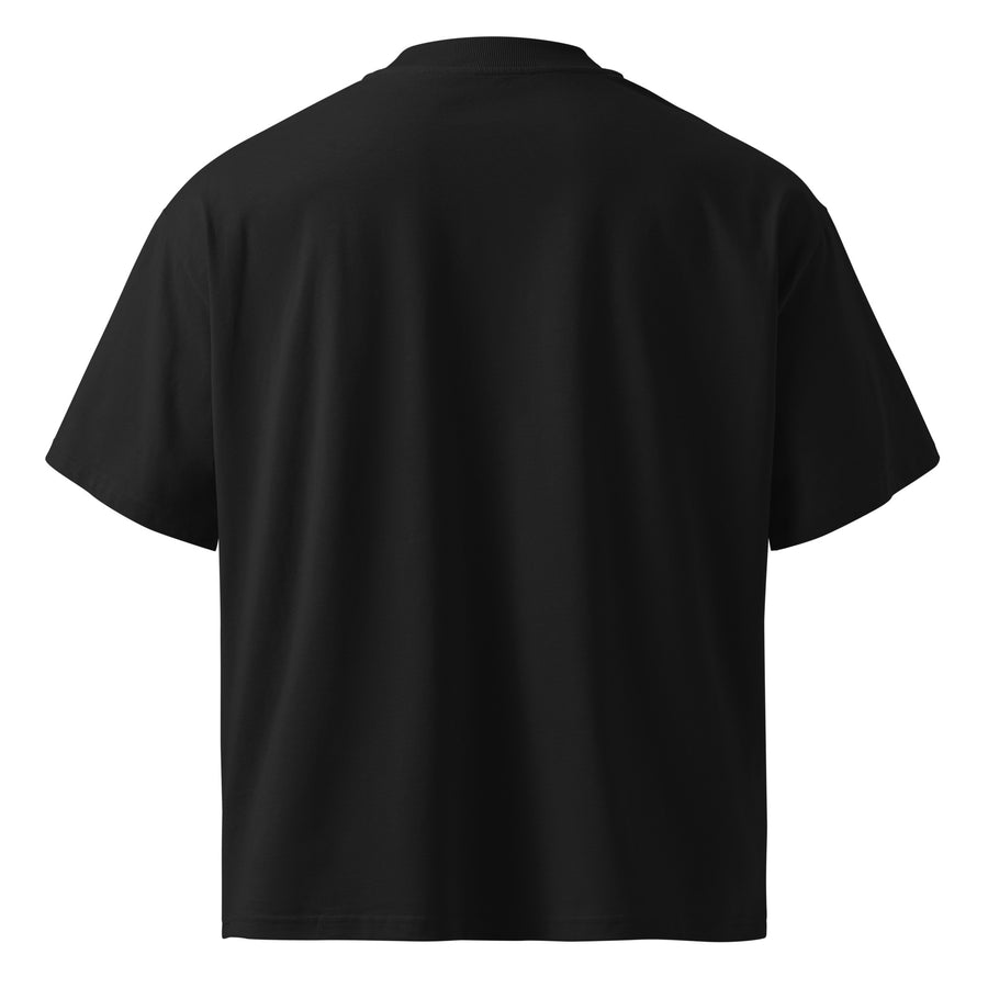 X-FUN STUDIO — Mock T-shirt med høj hals — Onyxsort — set bagfra