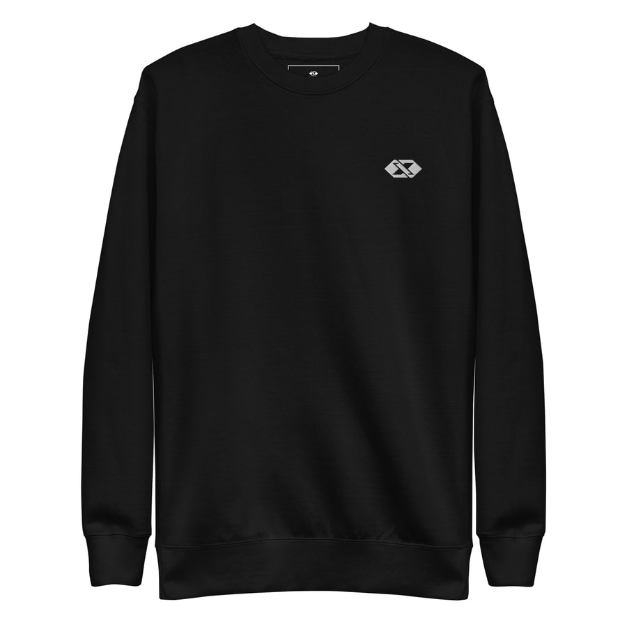 X-FUN STUDIO — Signature-sweatshirt — Onyxsvart — framifrån