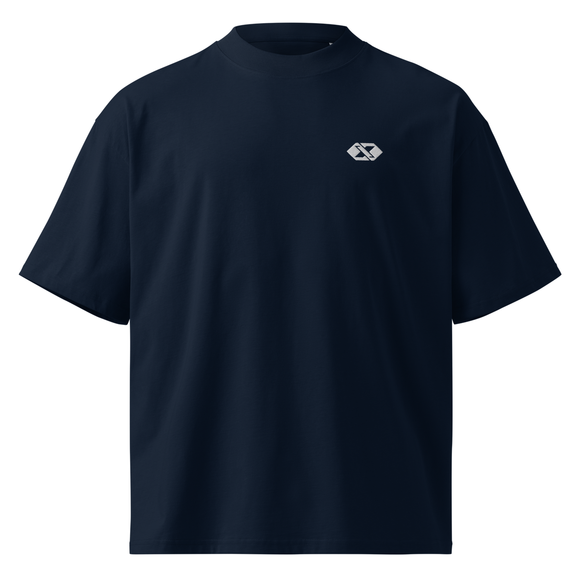 T-shirt ample Signature — Bleu marine — Face